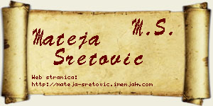 Mateja Sretović vizit kartica